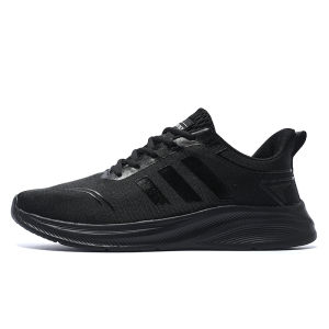 Techdoo Sepatu Formal Casual Pria Sepatu Sneakers Cowok Sepatu Sekolah Hitam Pria Wanita Sepatu Kets Olahraga Trendy KSL302