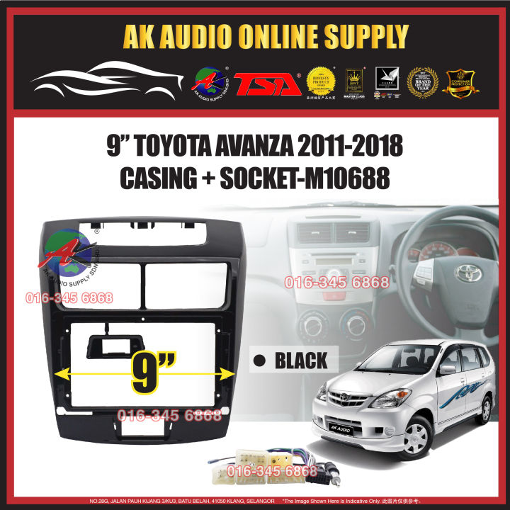 Toyota Avanza 2011 2012 - 2018 [ Matt Dark Black ] Android Player 9 ...