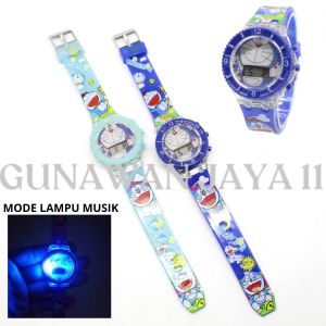 TERBARU!!! JAM TANGAN FASHION ANAK LAKI-LAKI DAN PEREMPUAN LAMPU DAN MUSIK STARP RUBBER KARAKTER KARTUN TG913