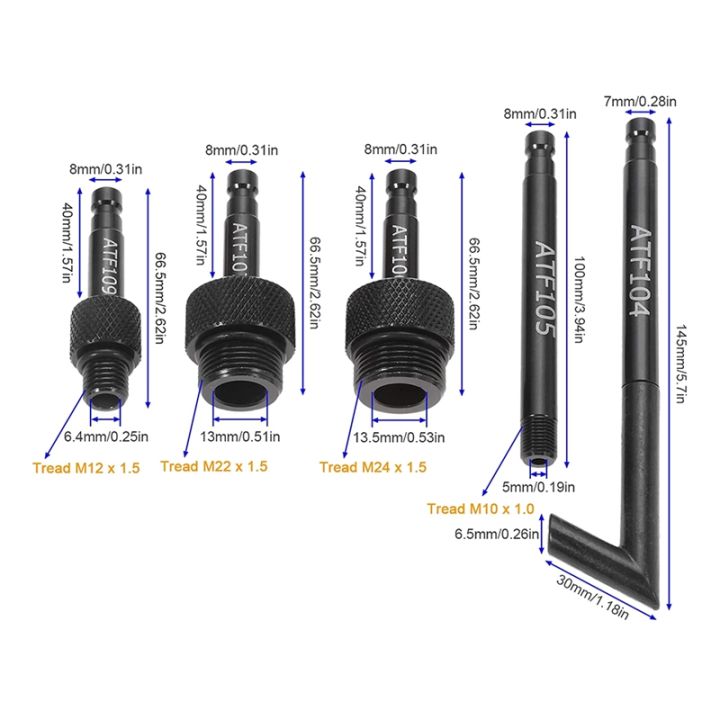ATF Filling Adapters 5Pcs Transmission Fluid Oil Filling Adapters Set VAS6262 2 For AISIN 09G 01J