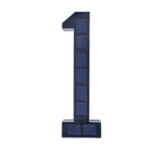 CHDHALTD No Wiring Solar Lighted House Numbers Light 6.7IN Waterproof LED House Number Plaque Address Sign Modern Solar Digital Doorplate Yard
