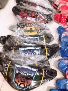 Beg Pinggang Budak Beg Budak Ultraman Spiderman Dinasour Mcqueen Budak Beg Sling Lelaki Kids Waist Bag Shoulder Bag 小孩腰包
