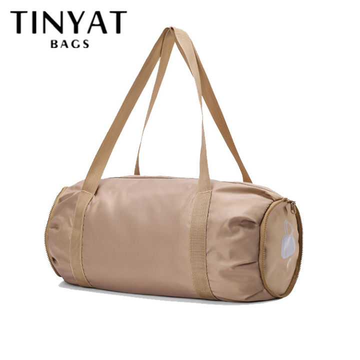 TINYAT Duffle Bag Large Foldable Gym Bag with Wet Pocket Travel Duffel Bag  Waterproof Lightweight Sports Duffel Bags Weekender Bag for Men Women