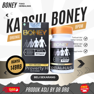 1 BOTOL BONEY PENINGGI BADAN ORIGINAL 30 KAPSUL BPOM HALAL PENINGGI BADAN HERBAL BANTU TINGGIIN BADAN
