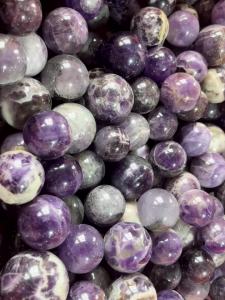 LZD  Natural Amethyst Ball Decoration   Dream Purple Crystal Ball   Amethyst Rock Polished Home Crafts Ornaments