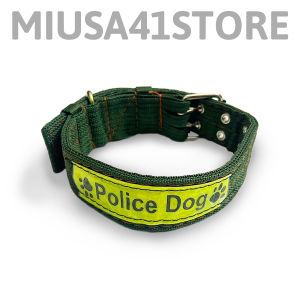 Vòng cổ cho chó 4 lớp 4 phân chữ POLICE dạ quang ( tặng chuông)