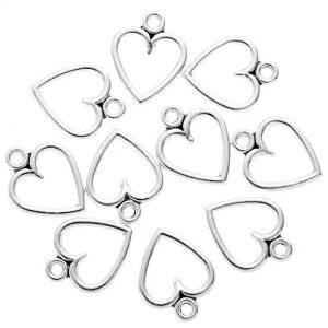 3PCS Bezel Heart Hati Perhiasan Bentuk Gantungan Kunci Kecil Small Luaran DIY Pinggiran Shape Resin Ganci Kalung Liontin Recine Hias Hiasan Craft Crafting Kerajinan Tangan Bahan Perlengkapan Accessories Aksesoris Termurah Grosir Prakarya Malang