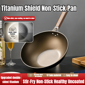 Double-Sided Titanium Coated Non-Stick Pan Titanium Shield Double Sided No-stick Frying Pan Kitchen Must Have