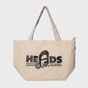 HEADS - Downtown City Records Tote Bag | Tas Pria/Wanita Jinjing Kanvas