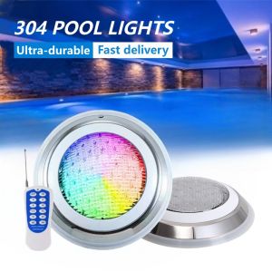 Swimming Pool Lights AC12V LED RGB Stainless Steel Decoration Landscape Waterproof IP68 Pool Light Underwater 12W-45W