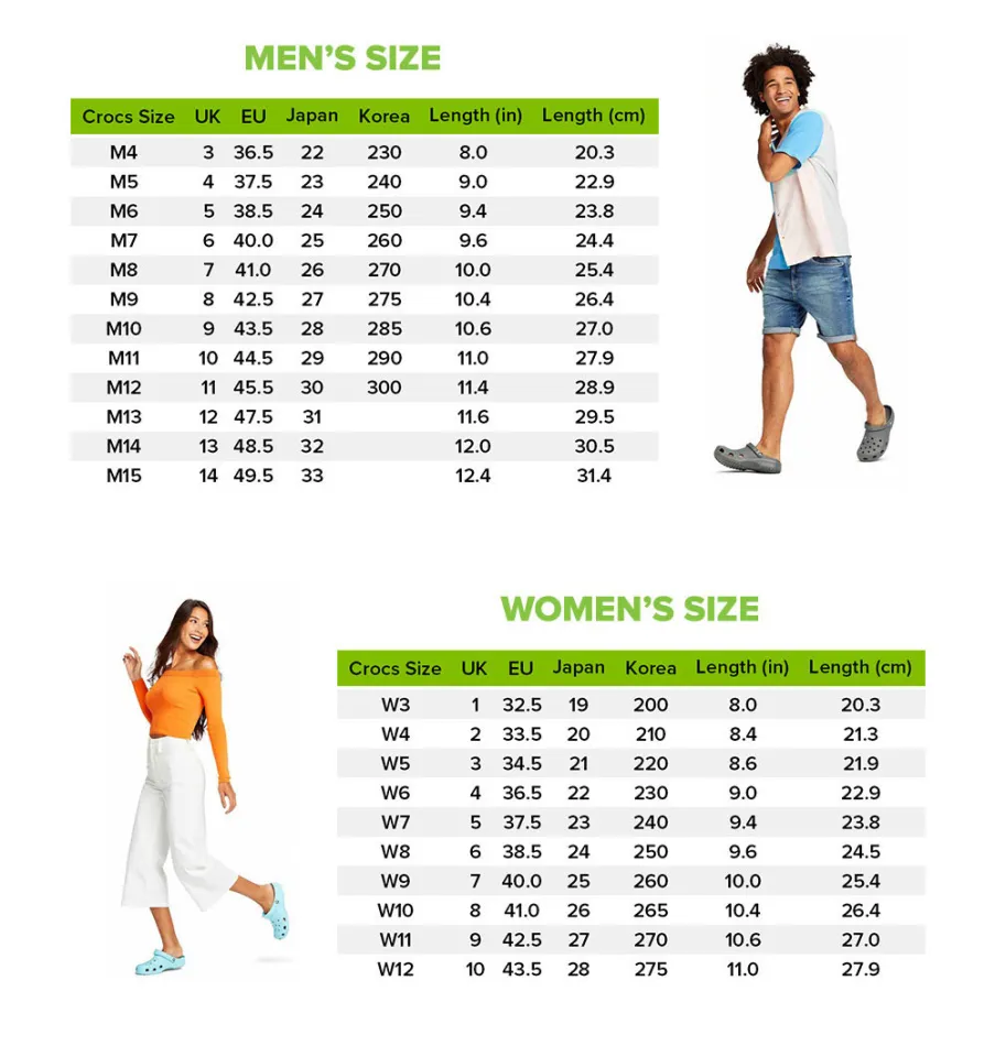 Shoe Size Chart Crocs M8 W10 Size Chart M8w10 Size Crocs Brooklyn