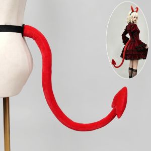 MIRELAE Có thể uốn cong Đuôi quỷ nhồi bông Dây đeo có thể điều chỉnh. Đỏ Đạo cụ đuôi quỷ Trang phục Trang phục đuôi dơi Đạo cụ tiệc