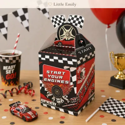 FP1056 (24 PCS) VERSION B Racing Race Car Gift Loot Bag Box Souvenir Giveaway Party Favor