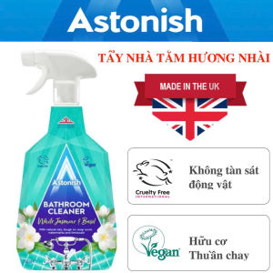 Astonish Tẩy Nhà Tắm Hương Nhài BATHROOM CLEANER White Jasmine & Basil Không tàn sát động vật Hư cơ Thuần chay