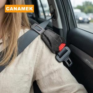 【CANAMEK】 Car Seat Belt Extender Socket Buckle Clip Thick Insert For Extra Length  for Large Passengers Pet Seats and Child Booster Usage
