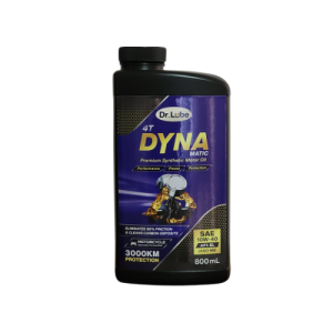 3000km Change Oil Interval 800ml/1Liter DYNA MATIC 4T Premium Synthetic Motor Oil SAE 10w-40 API SL JASO MB. Blended with Advanced Metallurgical Process Additives. Affordable Long Interval Protection.