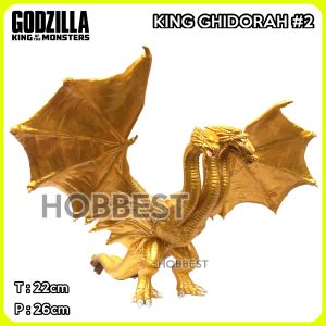 KING GHIDORAH - Action Figure Godzilla Kaiju Miniatur Mainan Godzila Gidorah Naga Kepala Tiga