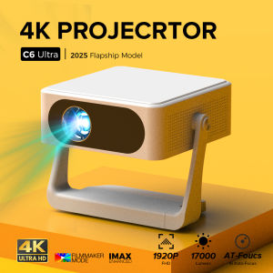【360-degree bracket 】Apexus C6 Pro 4K 700 ANSI 17000Lumens AutoFocus Projector Sealing machine โปรเจคเตอร์ พกพา การป้องกันการสั่น Android 9.0 การอัพเกรดที่ครอบคลุม โปรเจคเตอร์ปรับโฟกัสอัตโนมัติบ้าน/สำนักงาน/สอนใช้โปรเจคเตอร์ 360-degree rotating bracket