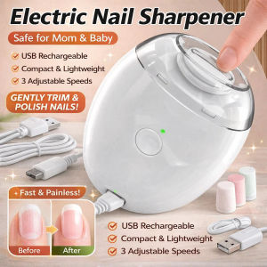 💥𝗕𝘂𝘆 1 𝗙𝗿𝗲𝗲 1🔥 Electric Nail File / Safe And Low Noise Nail File For Baby/Precision Trimming Nail Care Tools With Night Light Illumination / USB Portable Rechargeable💖婴儿安全电动磨甲器
