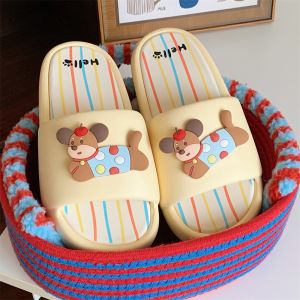 XIXITIAO Fun Color ins Trendy Cute Puppy Slippers for Men and Women Summer Outdoor Home Cute Comfortable Thick Sole One-Word Sandals