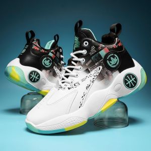 New HighTop Mens Basketball Shoes Wear Resistant Breathable Confortable Rubber Sole Sports Shoes Spike Training Athletic Sneakers Men