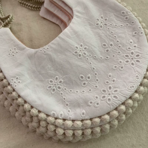 Cotton Baby Bibs Embroidery Double Side Bibs Floral Vintage Toddler Saliva Towel Feeding Burp Cloths