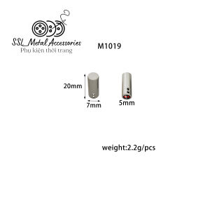 [Hàng mới] (5 cái) Nút chặn đầu chặn kim loại hình trụ thời trang mới dành cho áo khoác áo hoodie M1019 #ssl_accessories