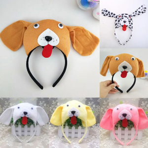 Lovely Animal Headband Halloween Dog Ears Hair Hoop Sweet Headdress Headwears Hair Accessories for Birthday Gathering