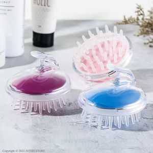 Hair Brush 硅胶洗头刷按摩梳 Berus Urut Kulit Kepala Kristal Silicone Gel Wash Comb Crystal Hair Scalp Massage
