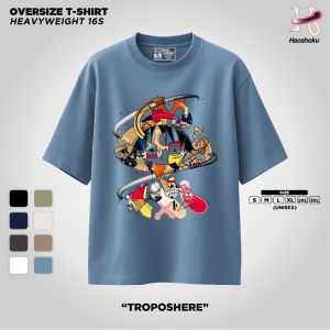 ✅ Haoshoku oversized heavyweight 16s cotton T-shirt-men women tops-one piece ovs3 104 .C