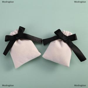 [COD] Modingdue Simple Solid Color Velvet Jewelry Packaging Pouches Bags Small Gift Ribbon Drawstring Bag Necklace Bracelet Earrings Storage Bag