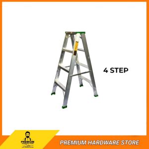 PREMIUM 4 Steps Aluminum Light Duty Double Sided Ladder Tangga Lipat Double Side Rumah 楼梯 双层楼梯