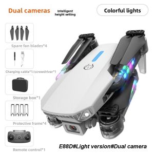 COMEMECO Đơn/Đôi mini E88D E99D. Phiên bản chiếu sáng Đồ chơi trực thăng điều khiển từ xa Camera 4K HD Máy bay điều khiển từ xa