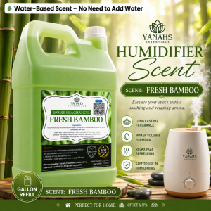 Fresh Bamboo Scent – 1 Gallon Water-Based Fragrance for Humidifiers Sprayers & Air Revitalizers