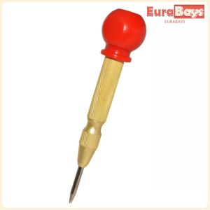 E.B. Automatic Center Punch Adjustable Spring-Loaded Tool Anti-Slip Knurled Grip Wood Press Dent Marker