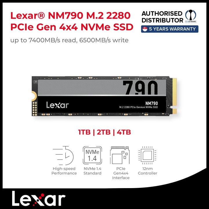 Lexar® NM790 M.2 2280 PCIe Gen 4×4 NVMe SSD