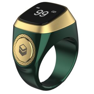 Zaibla Smart Tasbih Tally Counter for Muslims Zikr Ring Digital Tasbeeh 5 Prayer Time Vition Reminder Waterproof.