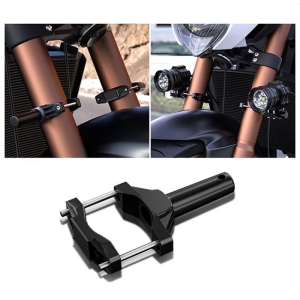 Motorcycle Black Turn Signal Clamps Headlight Mount Bracket Bumper Modified Light Extension Bracket Clamp