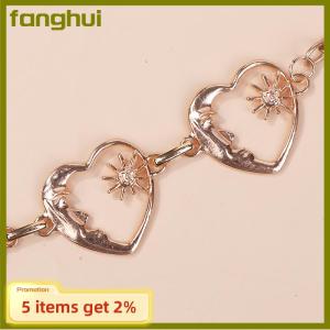 fanghui Punk Hip Hop Style Gothic Sun Moon High Waist Chain Metal Belts For Women Dress Jewelry Waist Chain Waist Belts Pendant Belts