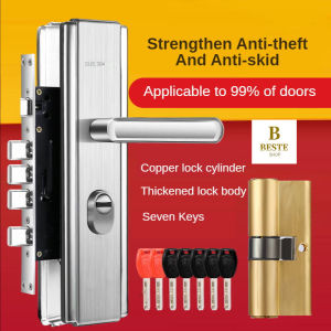 304 Stainless Steel Anti-theft Door Lock Set Security Handle Entrance Door Lock General Parts Panel