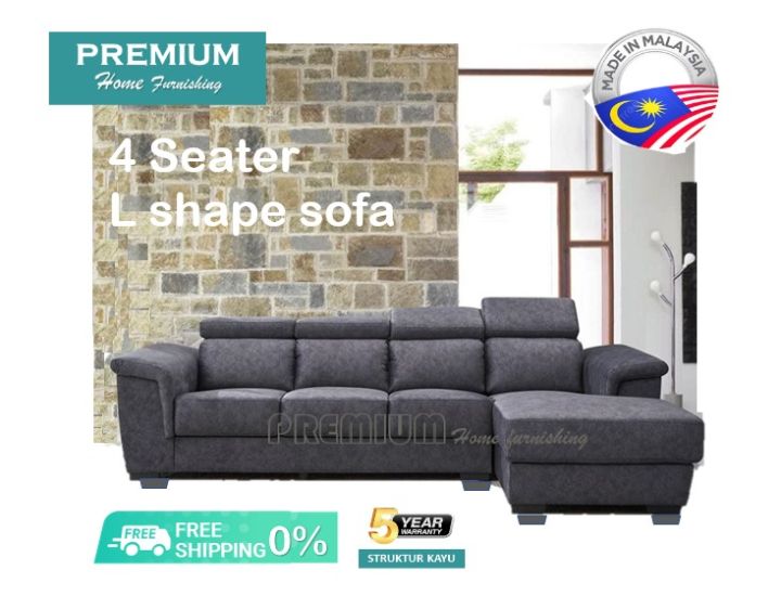 (FREE SHIPPING & INSTALLATION) PREMIUM 3636 L Shape SOFA SET with LEFT