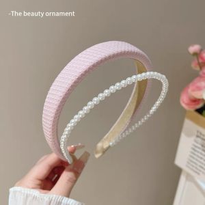 Amiinah Bando Bandana Busa Mutiara Korean Headband Polos Idira