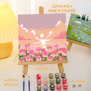 Estation - Lukisan Kanvas 20*20CM DIY Digital Painting Kit With Kanvas