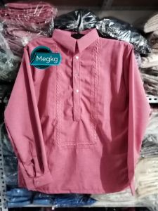 Fuchsia Pink LS Barong Menswear Formal Attire