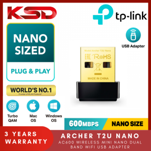 TP-Link Archer T2U Nano AC600 Wireless WiFi USB Adapter Dual Band 5GHz+2.4GHz TP Link Wi-Fi