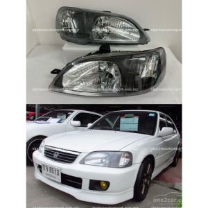 Honda City Z Head Lamp Headlight Black Base Brand OEM 1999 2000