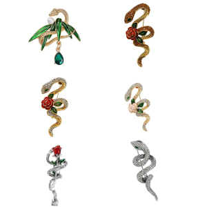 Vintage Rose Snake Brooches Artistic Snake Brooch Charm For Women And Men A Perfect Addition To Any Ensembles