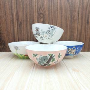 ชาม ชามเซรามิค ลายสัตว์ ขนาด 6.1 นิ้ว มี 4 ลาย