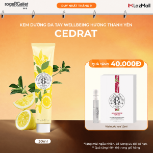 [07/2027] Kem dưỡng da tay Wellbeing hương thanh yên Roger&Gallet Cédrat 30ml