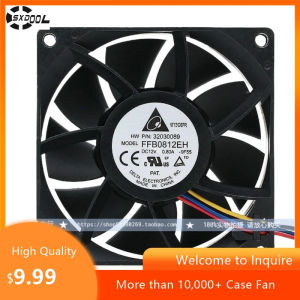 8025 80mm Fan For Delta FFB0812EH 80x80x25mm 12V 0.8A Dual Ball PWM High-Speed 5900RPM Chassis Fan